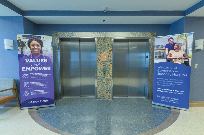 Elevators to third floor